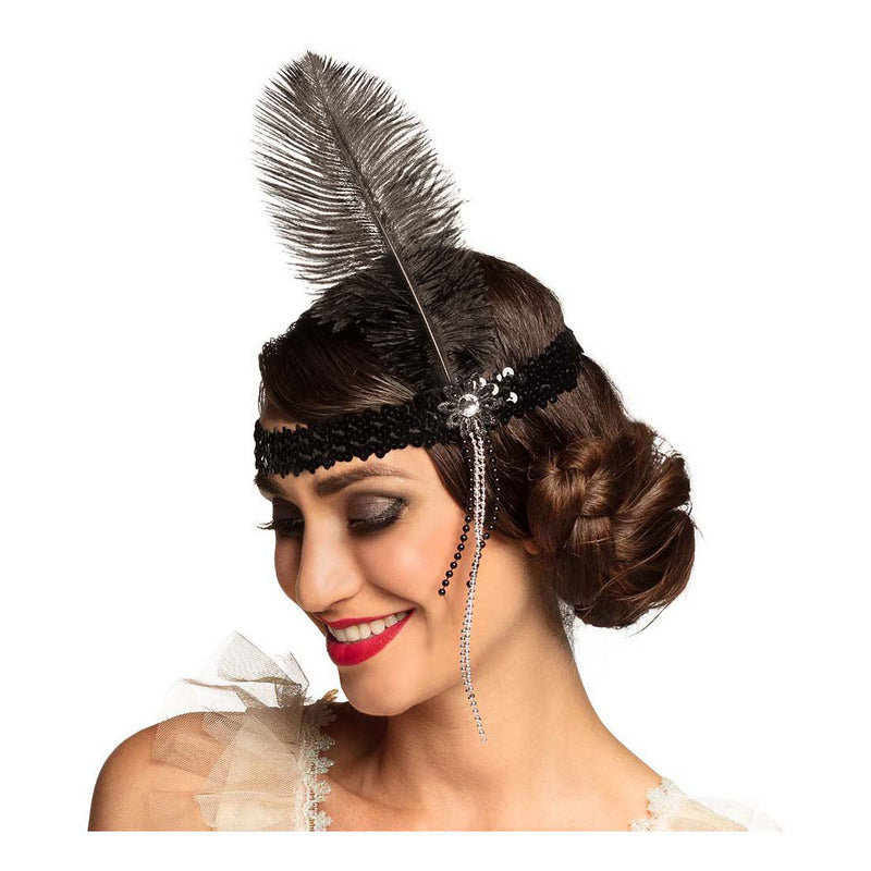 Load image into Gallery viewer, Boland hoofdband flapper zwart