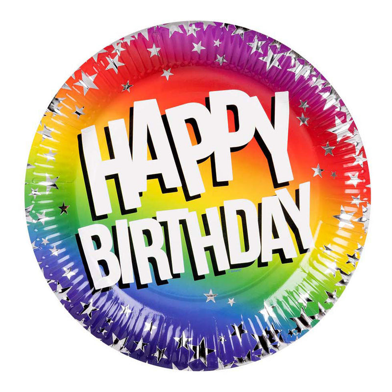 Load image into Gallery viewer, Boland papieren borden happy birthday 23cm, 10st.