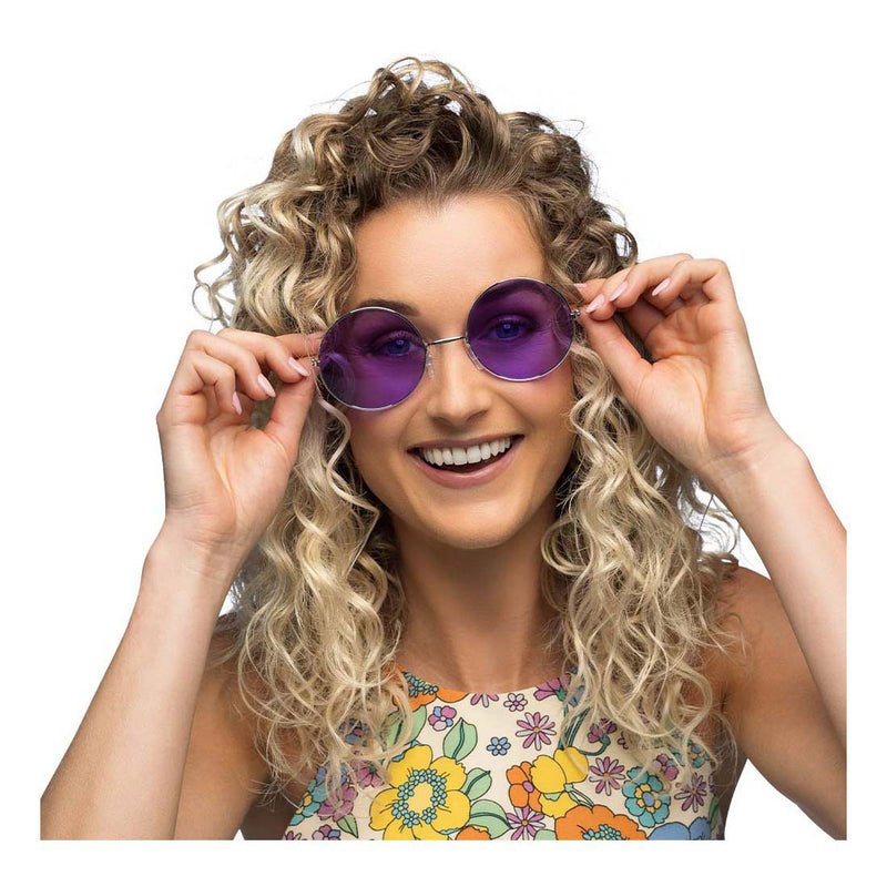 Afbeelding laden in galerijviewer, Boland partybril hippie xl paars