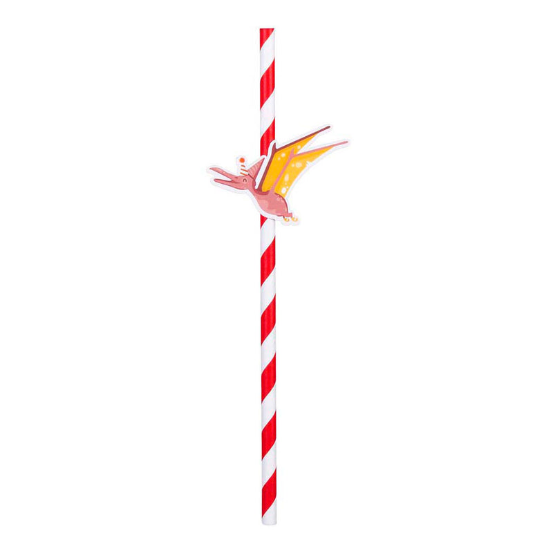 Load image into Gallery viewer, Boland papieren rietjes dino party 6 stuks