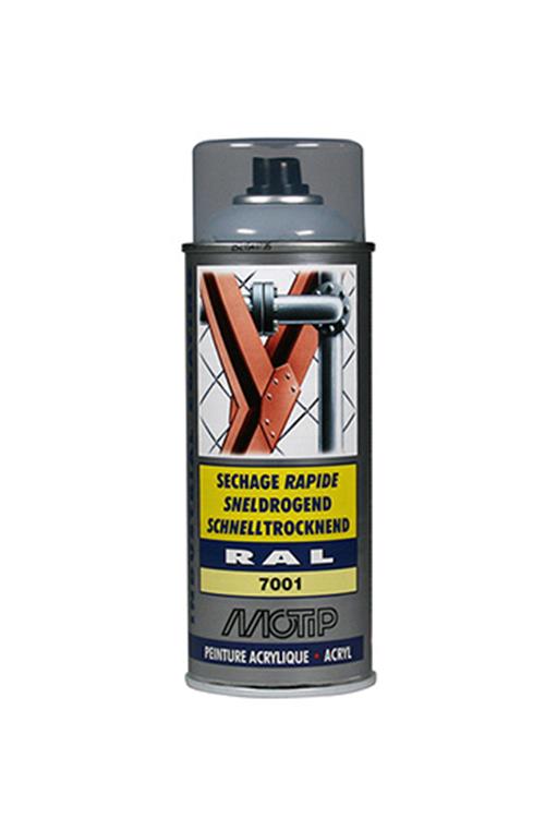 Afbeelding laden in galerijviewer, Motip industrial acryllak hoogglans ral 7001 zilvergrijs - 400 ml