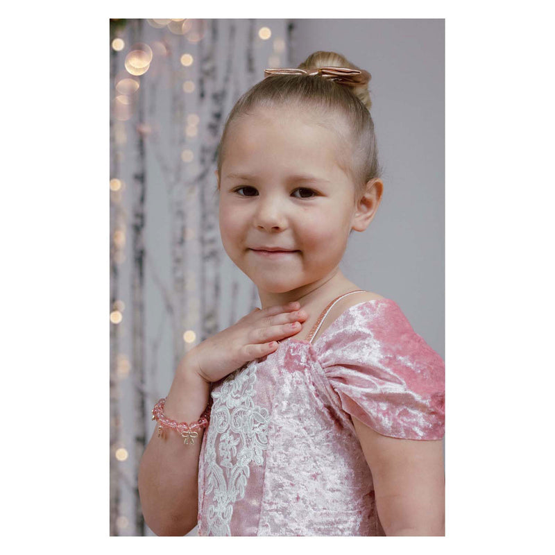 Load image into Gallery viewer, Great pretenders precious bows kralenarmband roze