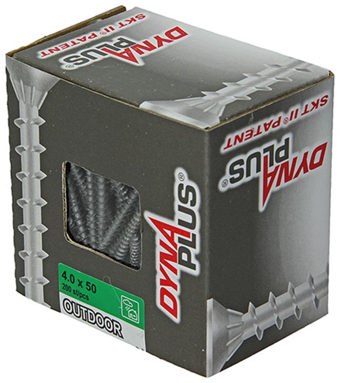 Afbeelding laden in galerijviewer, Dynaplus unischroef spaanplaatschroef ar-coating platkop voldraad torx tx20 4.0x50 | 200 stuks - 0281.08.25901