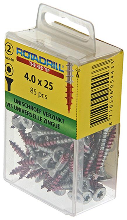 Afbeelding laden in galerijviewer, Rotadrill 1039934 - universeelschroef vktx vz 4.0x25mm (85) | 6 stuks