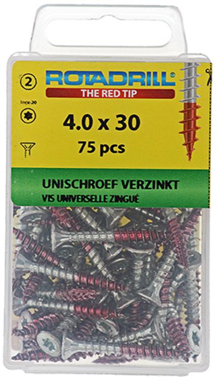 Afbeelding laden in galerijviewer, Rotadrill 1039935 - universeelschroef vktx vz 4.0x30mm (75) | 6 stuks