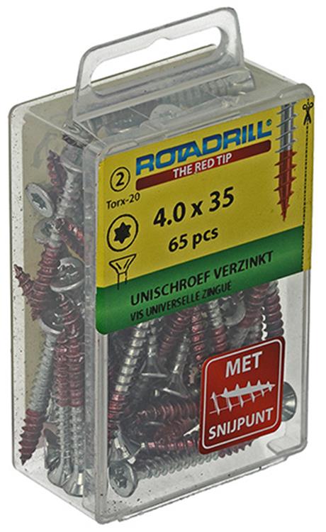 Afbeelding laden in galerijviewer, Rotadrill 1039936 - universeelschroef vktx vz 4.0x35mm (65) | 6 stuks
