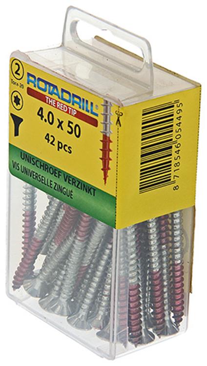 Afbeelding laden in galerijviewer, Rotadrill 1039939 - universeelschroef vktx vz 4.0x50mm (42) | 6 stuks