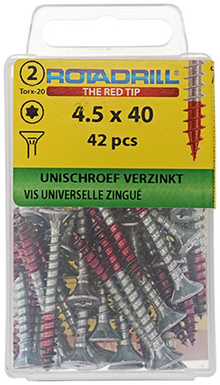 Afbeelding laden in galerijviewer, Rotadrill 1039943 - universeelschroef vktx vz 4.5x40mm (42) | 6 stuks