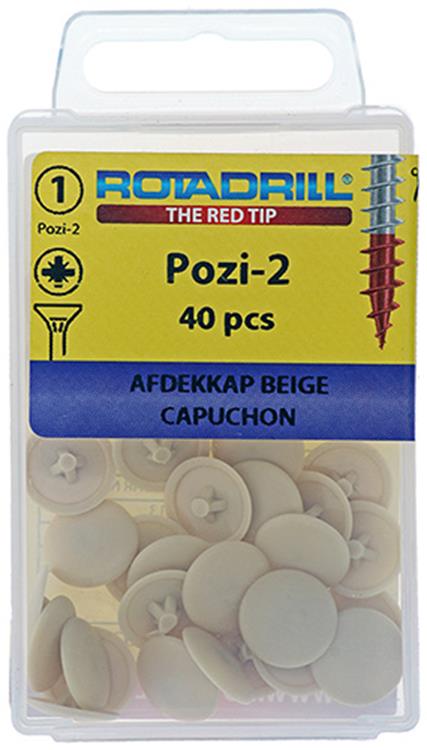 Afbeelding laden in galerijviewer, Rotadrill 1039837 - afdekkapje pzd 2 beige (40) | 6 stuks