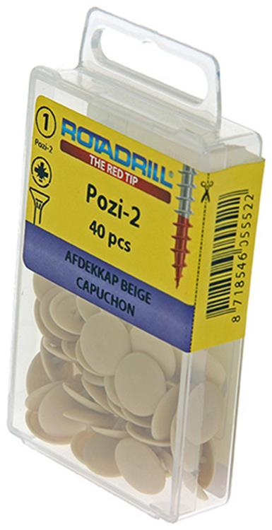 Afbeelding laden in galerijviewer, Rotadrill 1039837 - afdekkapje pzd 2 beige (40) | 6 stuks
