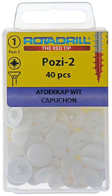 Afbeelding laden in galerijviewer, Rotadrill 1039836 - afdekkapje pzd 2 wit40 | 6 stuks
