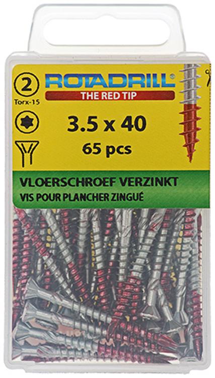 Afbeelding laden in galerijviewer, Rotadrill 1039908 - vloerschroef 75°-vk tx vz 3.5x40mm (65) | 6 stuks