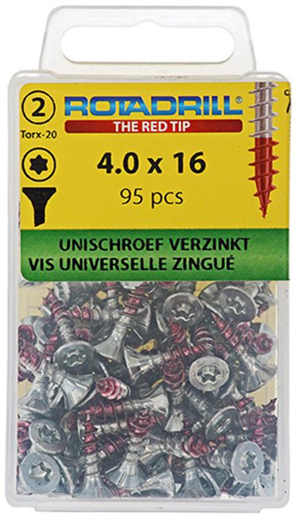 Afbeelding laden in galerijviewer, Rotadrill 1039932 - universeelschroef vktx vz 4.0x16mm (95) | 6 stuks