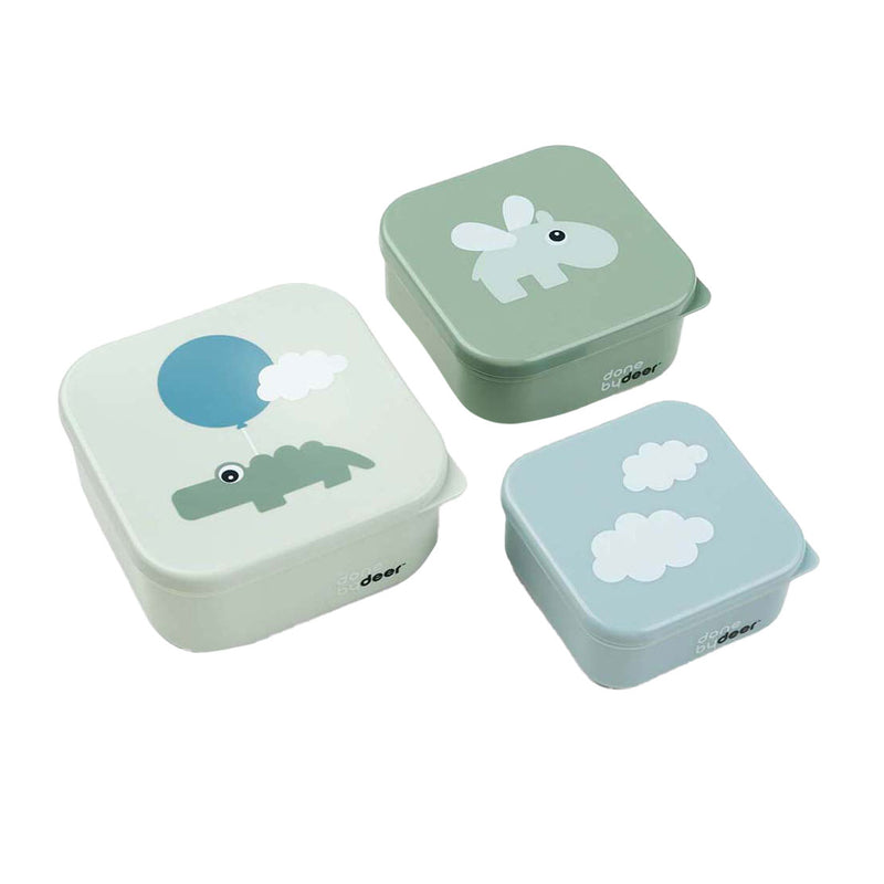 Load image into Gallery viewer, Done by deer snackbox blije wolken groen, 3st.