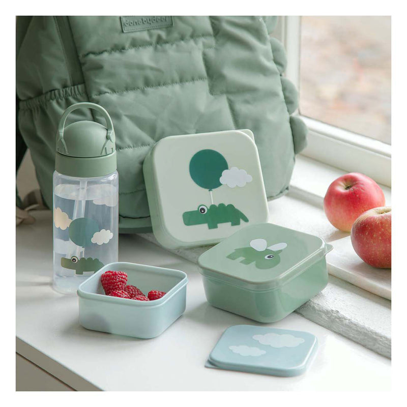 Load image into Gallery viewer, Done by deer snackbox blije wolken groen, 3st.