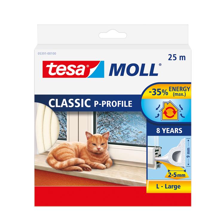 Afbeelding laden in galerijviewer, Tochtstrip tesa wit 60 mm x 185 mm x 230 mm