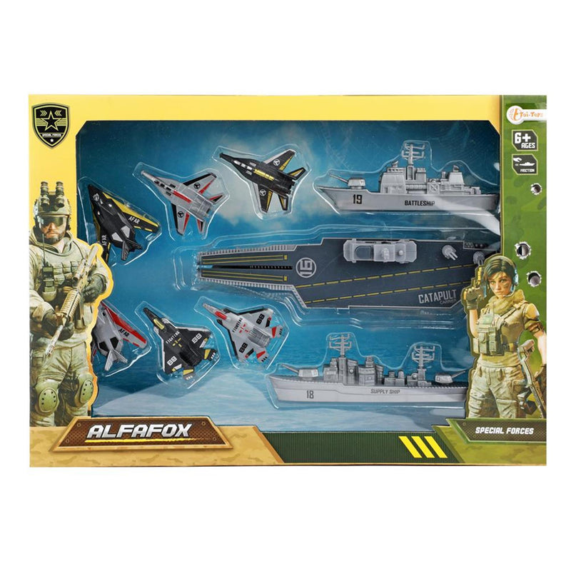 Load image into Gallery viewer, Toi-toys toi toys vliegdekschip + straaljagers
