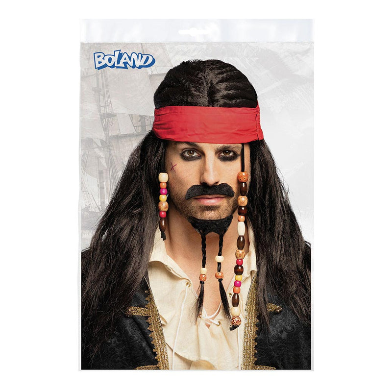 Load image into Gallery viewer, Boland pruik tobias met bandana, snor en baard