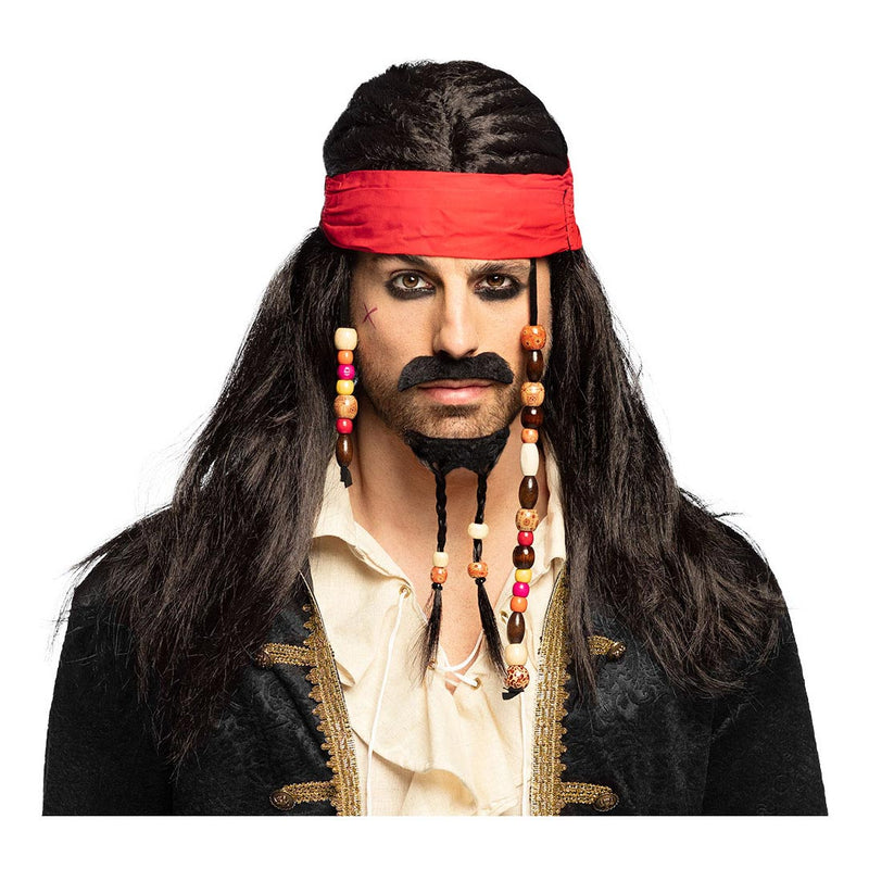 Load image into Gallery viewer, Boland pruik tobias met bandana, snor en baard
