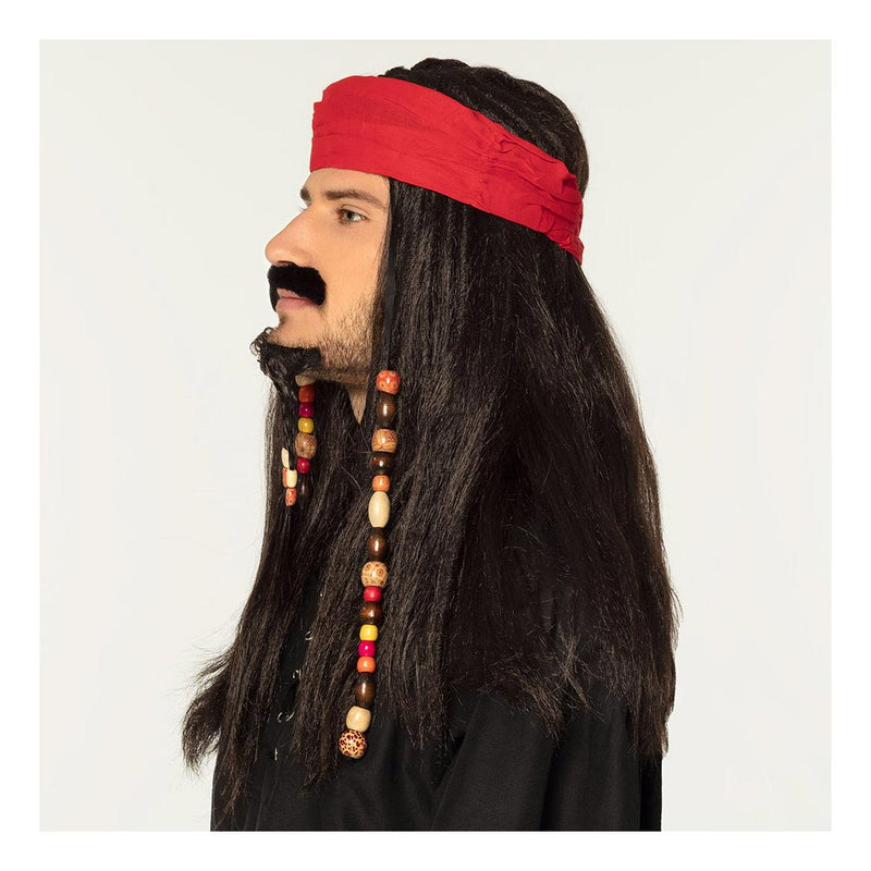 Load image into Gallery viewer, Boland pruik tobias met bandana, snor en baard
