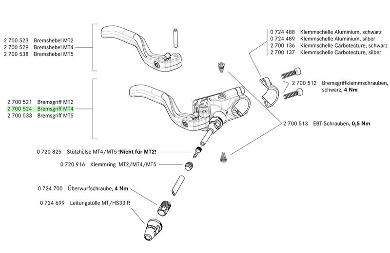 Load image into Gallery viewer, Magura Remgreep MT4 zwart 2-vinger 2700524