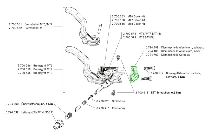 Load image into Gallery viewer, Magura mt hs aluminium clamp