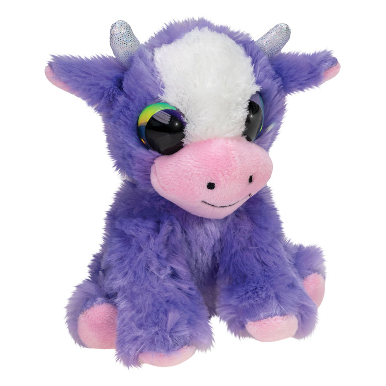 Afbeelding laden in galerijviewer, Lumo stars knuffel koe helina 15cm pluche speelgoed met grote ogen.
