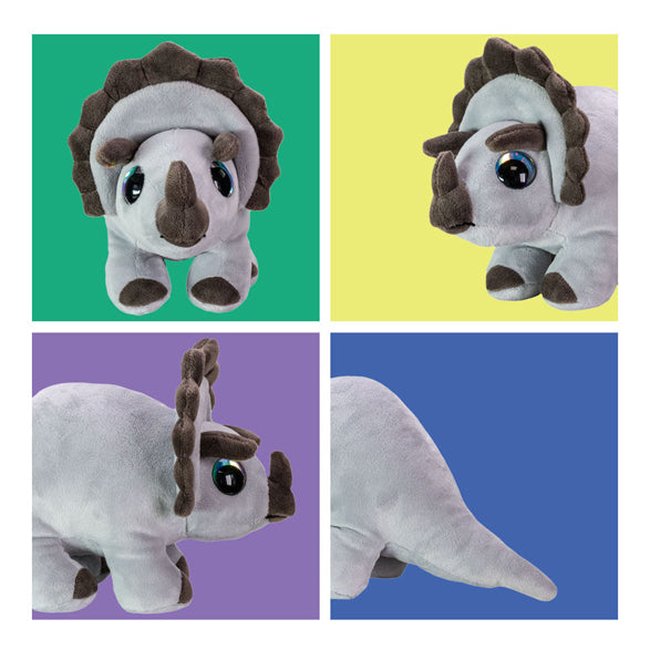 Afbeelding laden in galerijviewer, Lumo stars knuffel - dino triceratops, 15cm