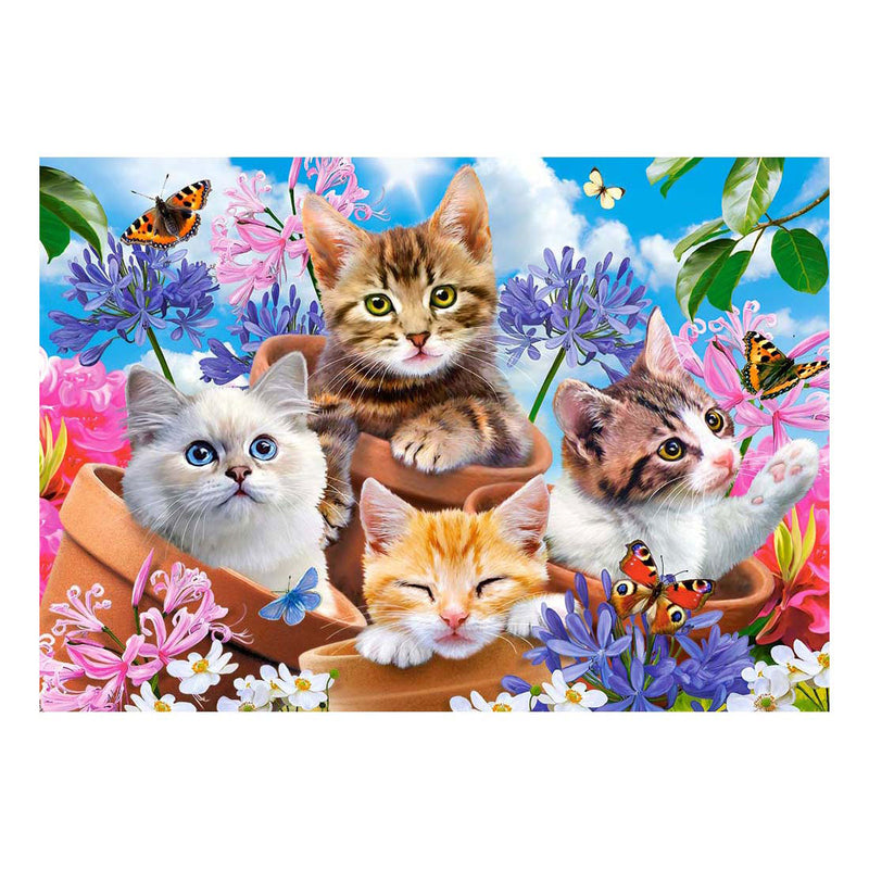 Afbeelding laden in galerijviewer, Castorland legpuzzel kittens with flowers, 500st.