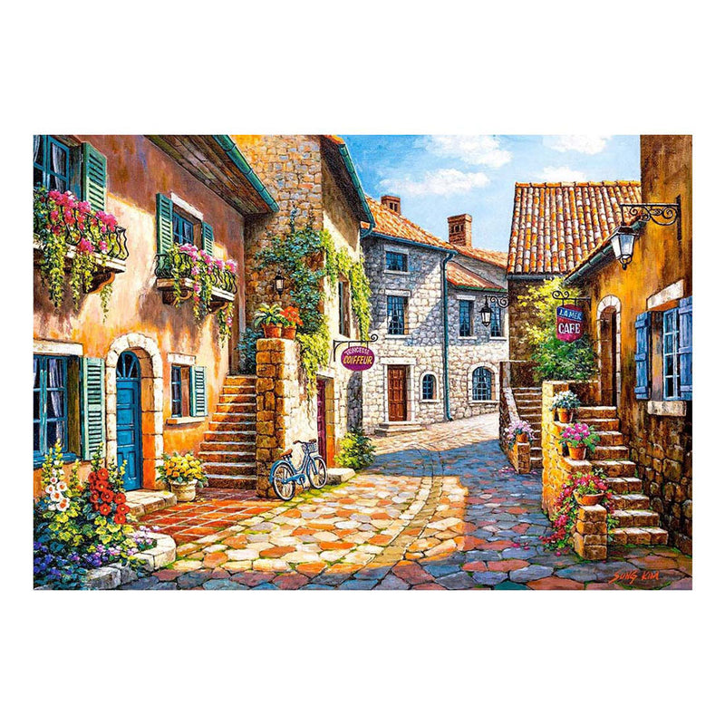Afbeelding laden in galerijviewer, Castorland rue de village – puzzel – 1.000 stukjes – satijnen afwerking – perfecte pasvorm – europese kwaliteit