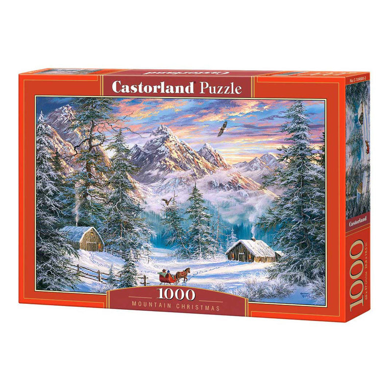 Load image into Gallery viewer, Castorland legpuzzel mountain christmas, 1000st.