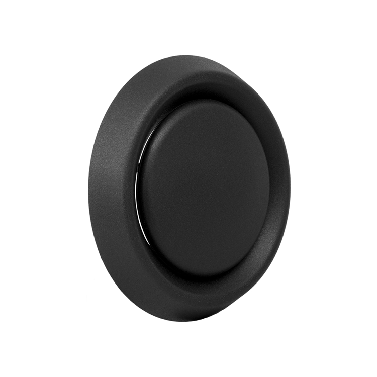 Afbeelding laden in galerijviewer, Renson 1068945 - inbouw afzuigventiel pvc 736 (dia 125) str 9005 (zwart) | 2 stuks