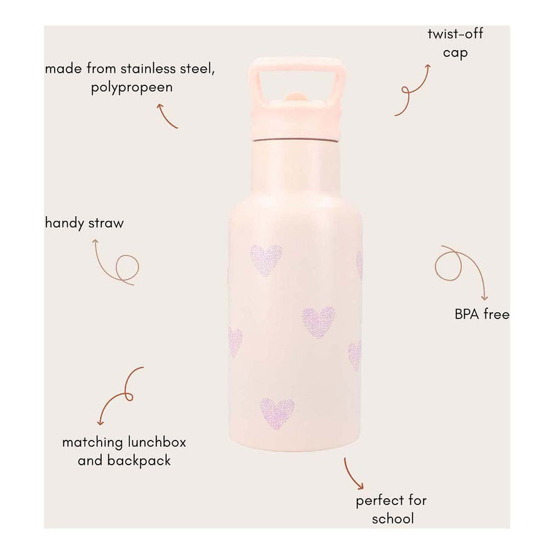 Load image into Gallery viewer, Kidzroom drinkfles sweet sips hartjes, 350ml