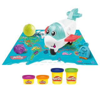 Afbeelding laden in galerijviewer, Play-doh airplane explorer starter set - boetseerklei - 4 potjes