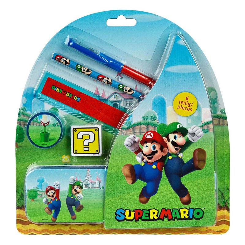 Load image into Gallery viewer, Undercover super mario schoolset in blik, 7dlg.