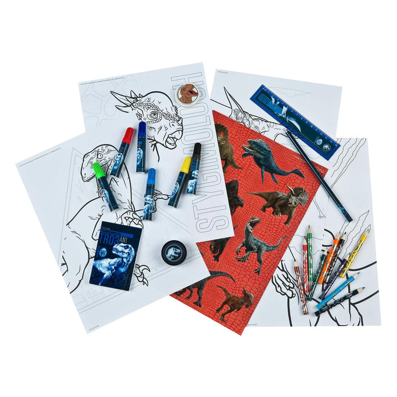 Load image into Gallery viewer, Undercover jurassic world schrijfwaren torenset, 35dlg.