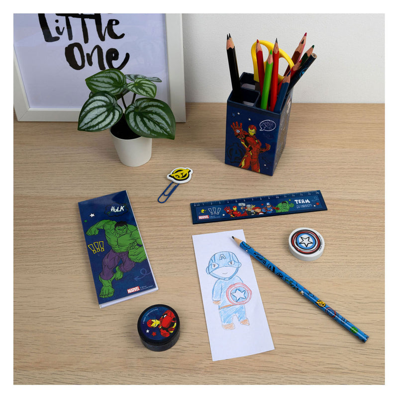 Afbeelding laden in galerijviewer, Undercover avengers bureauset - 6-delig - stationery voor kinderen.