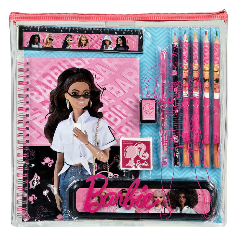 Load image into Gallery viewer, Undercover notitie en schrijfset barbie