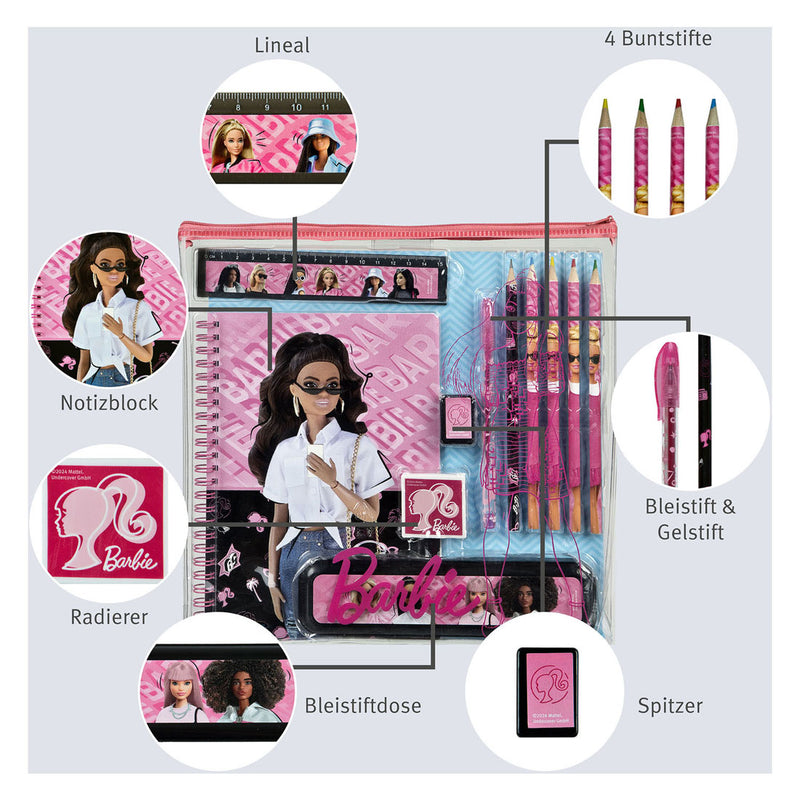 Load image into Gallery viewer, Undercover notitie en schrijfset barbie