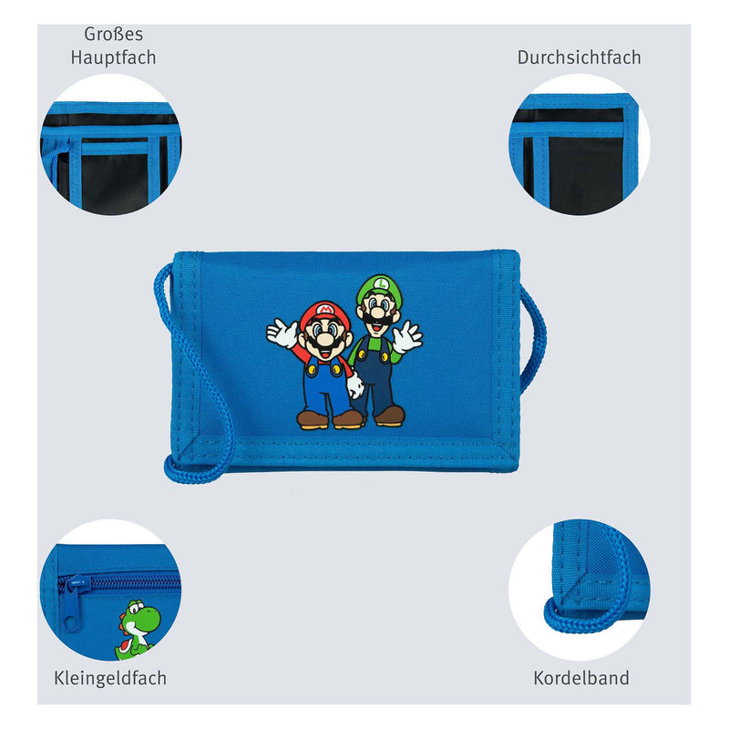 Load image into Gallery viewer, Undercover portemonee super mario blauw