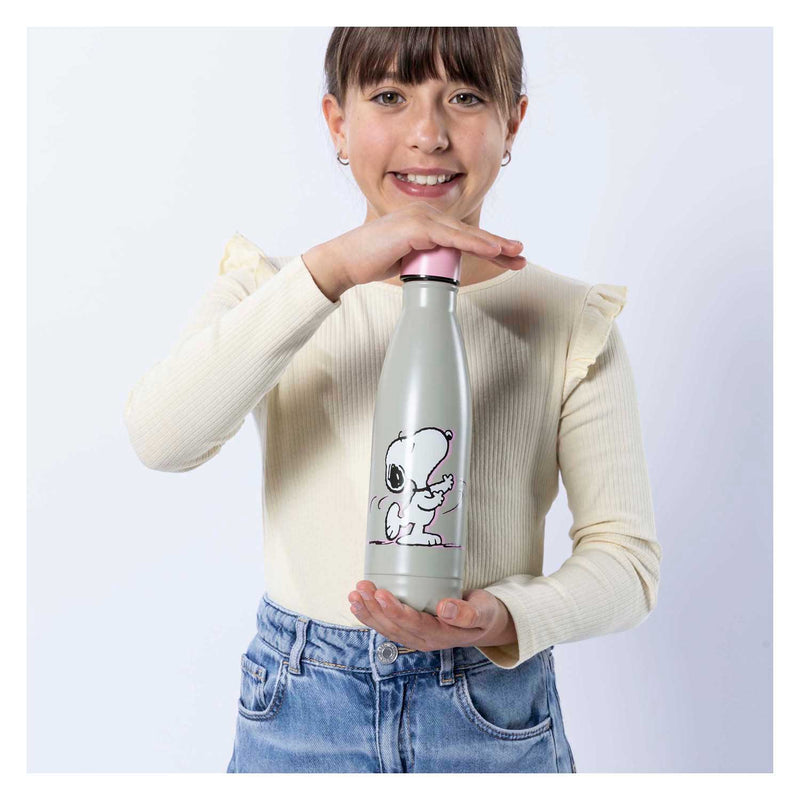Laden Sie das Bild in Galerie -Viewer, Undercover drinkfles snoopy 500ml geïsoleerd met schroefdop roze.