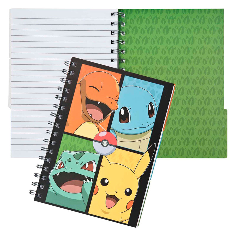 Load image into Gallery viewer, Undercover notitieboek met 3 tabbladen pokemon