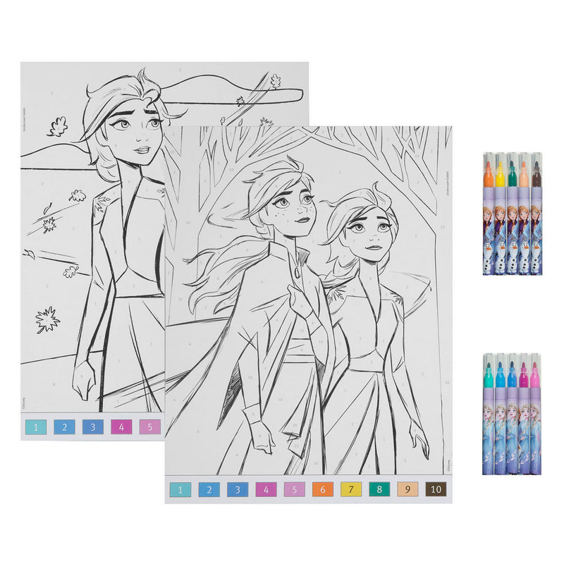 Load image into Gallery viewer, Undercover kleuren op nummer set frozen
