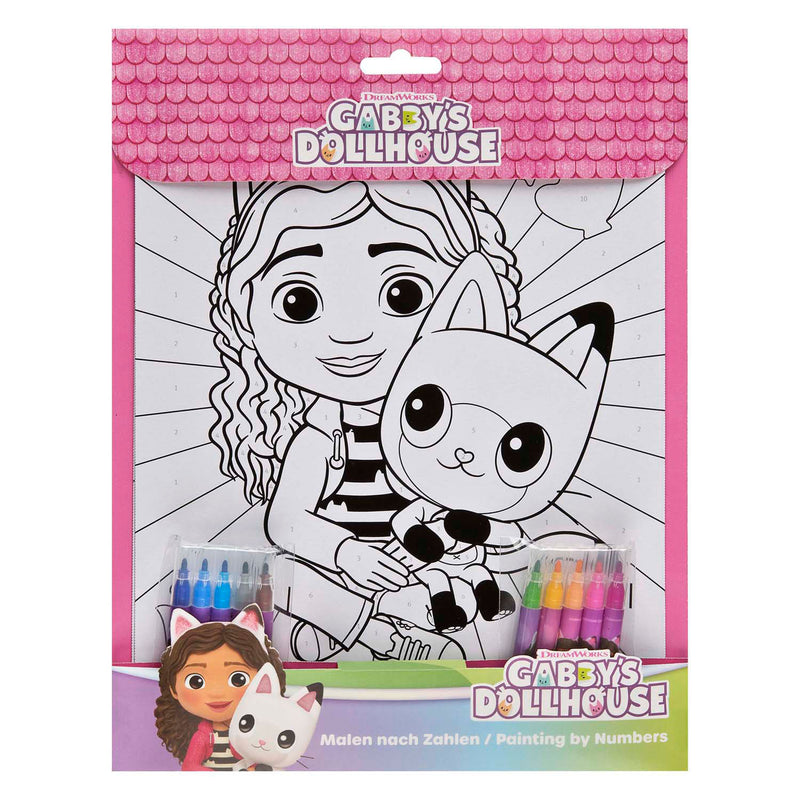 Load image into Gallery viewer, Undercover kleuren op nummer set gabby's poppenhuis
