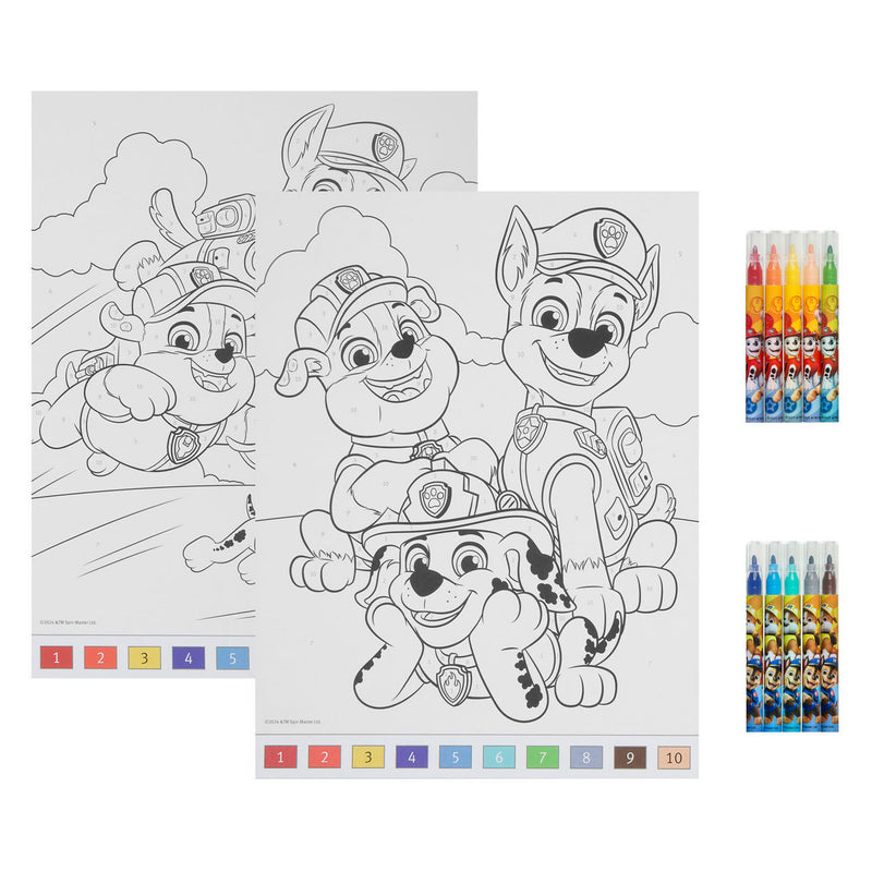 Load image into Gallery viewer, Undercover kleuren op nummer set paw patrol