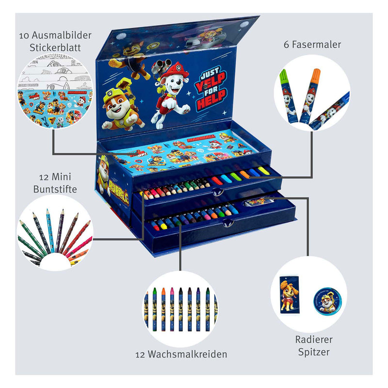 Afbeelding laden in galerijviewer, Paw patrol kleurkoffer - 44dlg.