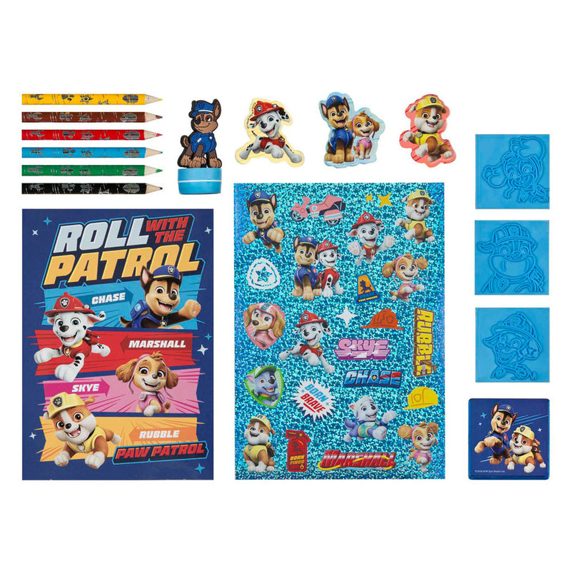 Afbeelding laden in galerijviewer, Paw patrol mega kleur- en stempelset - 15dlg.