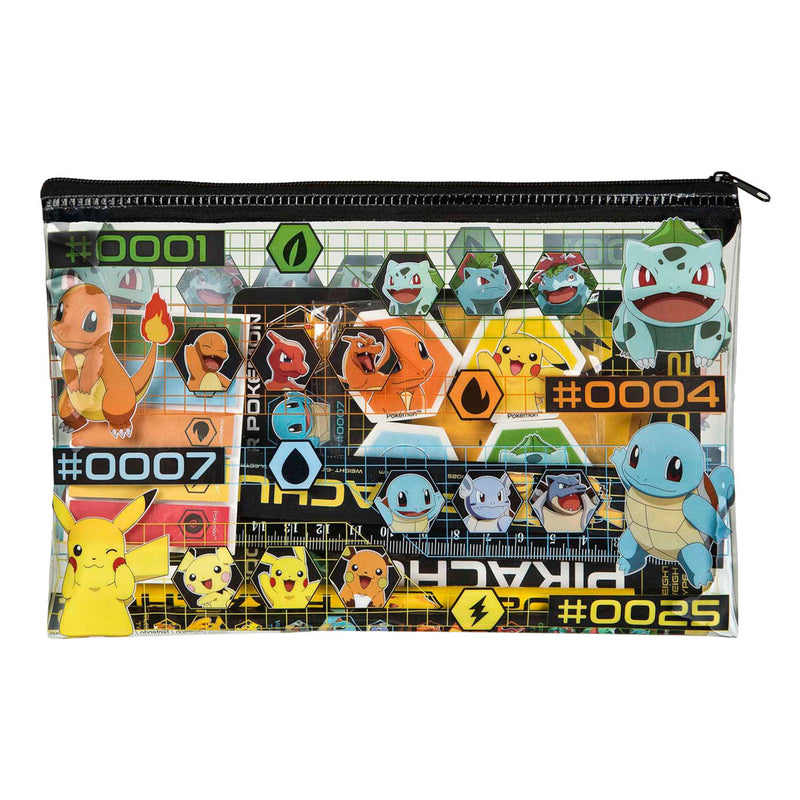 Afbeelding laden in galerijviewer, Merkloos sans marque pokemon - etui schrijfset - inclusief potloden en gum