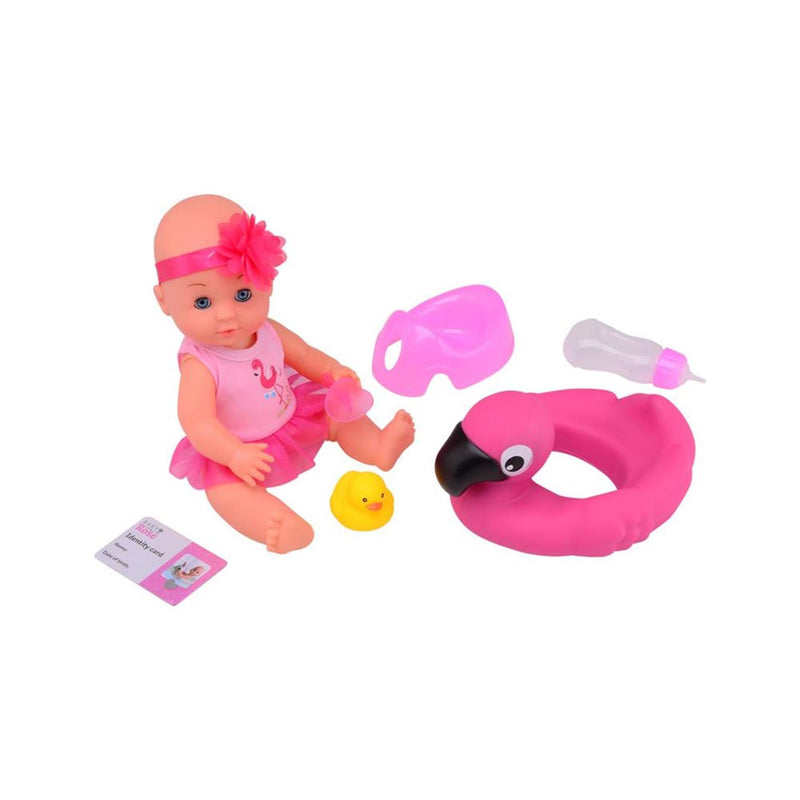 ギャラリービューアに画像をロードする, Johntoy john toy baby rose drink- en plaspop 30cm met dierenzwemband