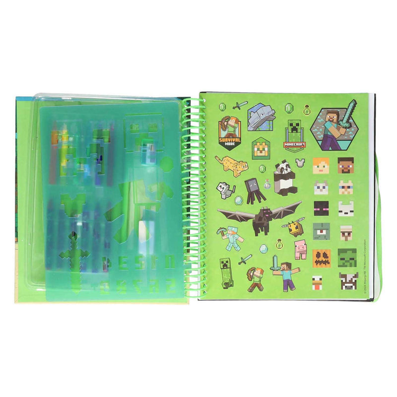 Chargez l'image dans la visionneuse de la galerie, Merkloos sans marque minecraft super activiteitenboek met stickers